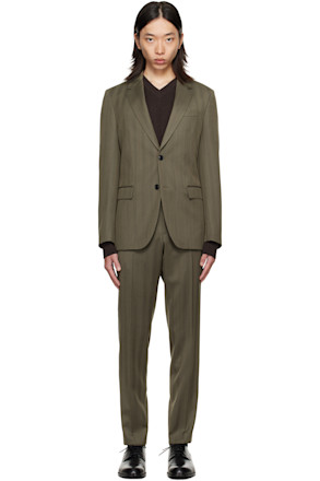 Green Slim-Fit Two-Piece Suit