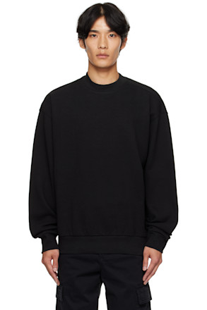 Black Oversized-Fit Sweatshirt