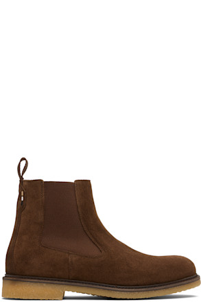 Brown Elasticated Panels Chelsea Boots