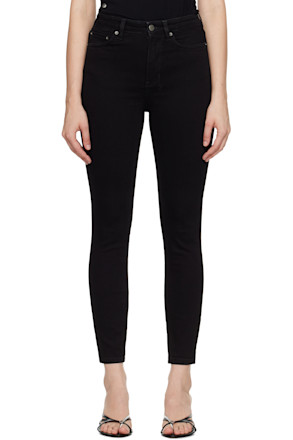 Black Hi N Wasted Jeans