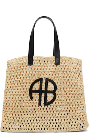 Beige & Black Large Rio Tote