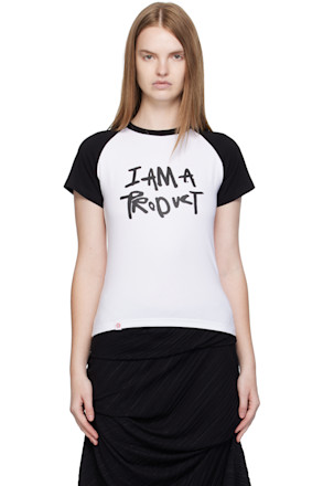White Graphic Baby Raglan T-shirt