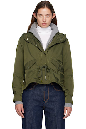 Green Noizay Hooded Parka Jacket