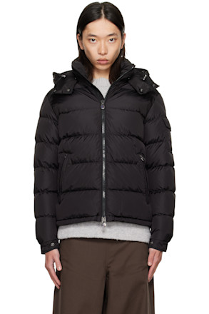 Black Maya Matte Short Down Jacket