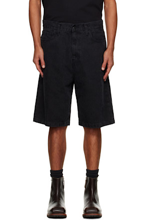 Black Landon Denim Shorts
