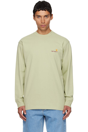 Green American Script Long Sleeve T-shirt