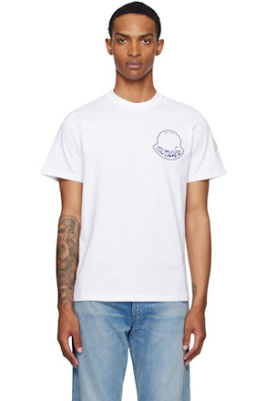 White Logo Cotton T-shirt