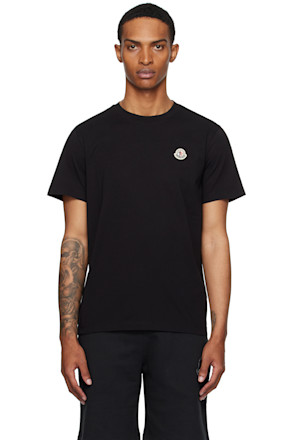 Three-Pack Black Logo Patch Cotton T-shirts