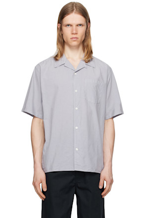 Purple Carsten Cotton Tencel Shirt
