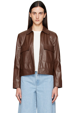 Brown Nepet Leather Jacket