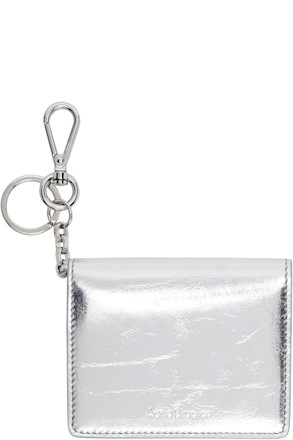 Silver Folded Leather Wallet