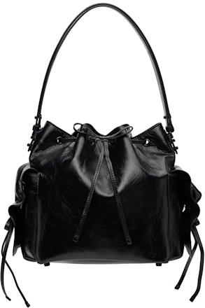 Black Multipocket Bucket Bag