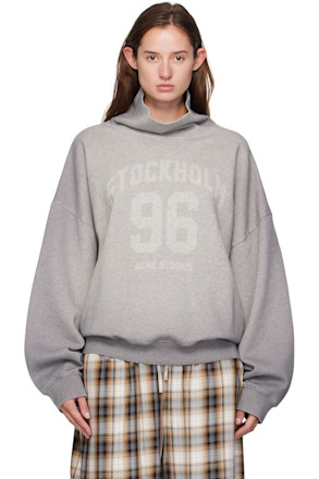 Gray High-Neck Turtleneck