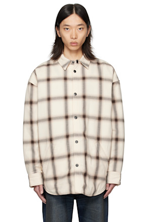 Off-White Flannel Button-Up Overshirt