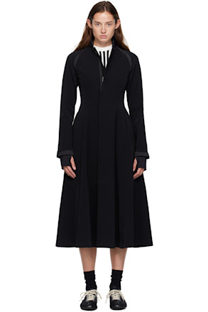 Black Padded Midi Dress