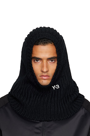 Black Knitted Hood Balaclava