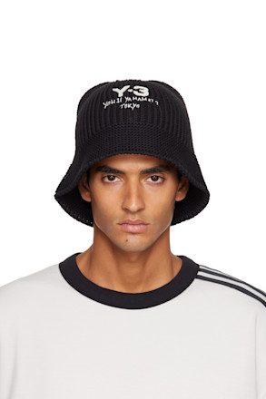 Black Heritage Knit Bucket Hat