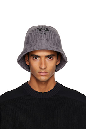 Gray Heritage Knit Bucket Hat