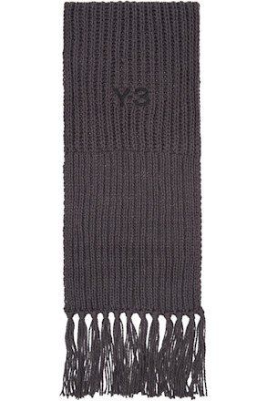 Gray Oversized Chunky Knit Scarf