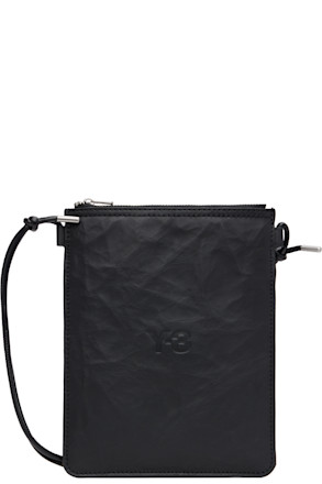 Black Leather Crossbody Pouch