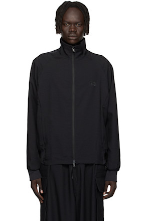 Black Sport Uniform Track Jacket