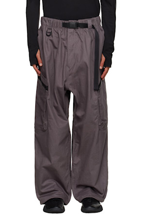 Gray Twill Cargo Pants