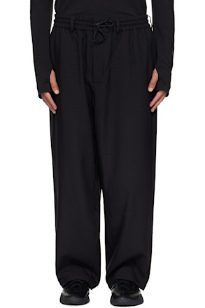 Black Sport Uniform Track Pants