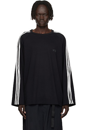 Black Long Sleeve 3-Stripes T-shirt