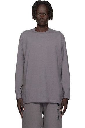 Gray Graphic Long Sleeve T-shirt