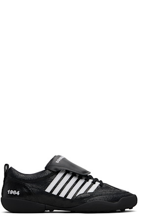 Black & White Soccer Sneakers
