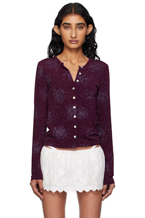 Purple Isola Sparkly Cardigan