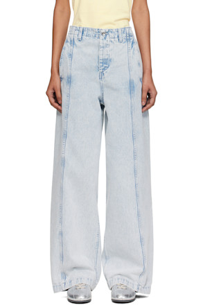 Blue Displaced Seam Jeans