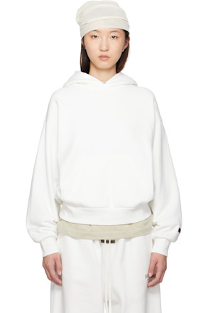 White Classic Fit Hoodie