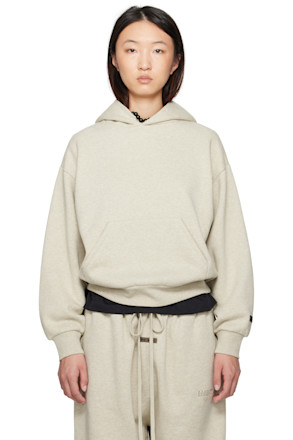 Beige Classic Fit Hoodie