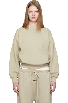 Taupe Classic Fit Crewneck Sweatshirt