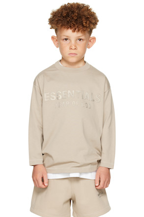 Kids Taupe Classic Long Sleeve T-shirt