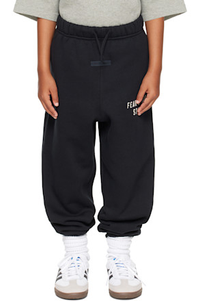 Kids Black Classic Fit Sweatpants