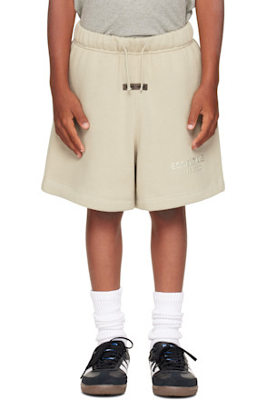 Kids Taupe Fleece Soccer Shorts
