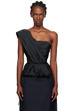 Black Pleated Top
