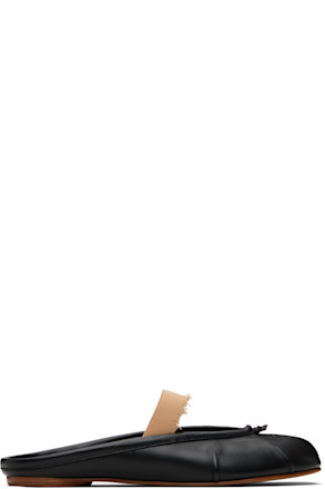 Black Tabi Elastic Band Mules