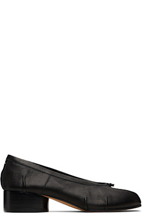 Black Tabi New Ballerina Heels