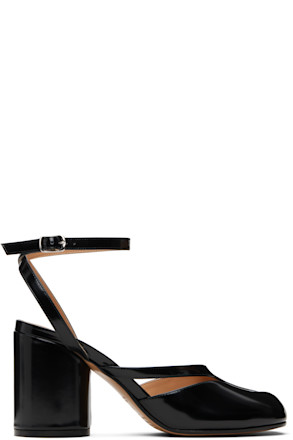 Black Tabi Pump Heeled Sandals