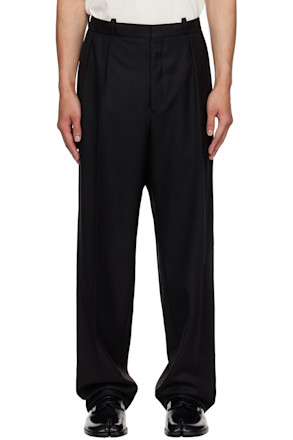 Black Virgin Wool Trousers