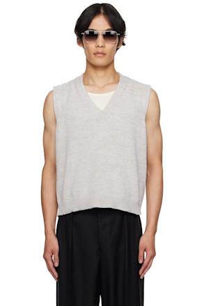 Beige Knit Vest