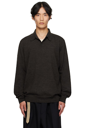 Brown Suede Elbow Patch Polo