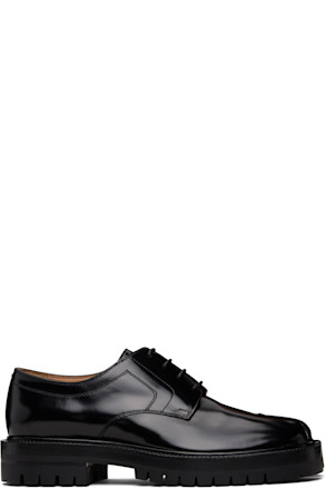 Black Tabi Lace-Up Derbys