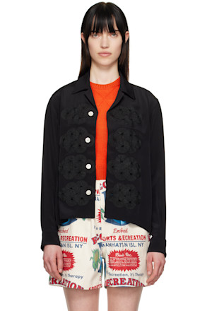 Black Ribbon Garland Shirt