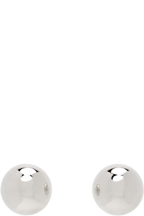 Silver Ball Earrings