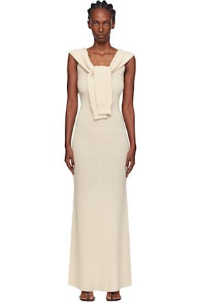 Beige Vao Maxi Dress
