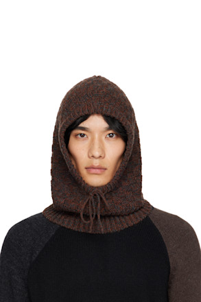 Brown Wool Blend Hood